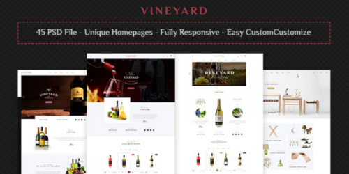 VINEYARD – E-Commerce and Blog PSD Theme vineyard e commerce and blog psd theme