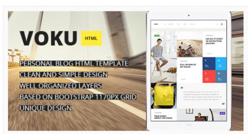 Voku – Minimal Portfolio and Blog HTML Template voku minimal portfolio and blog html template
