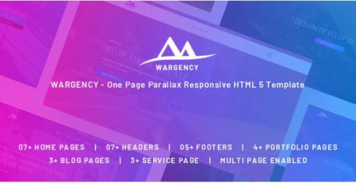 Wargency – Onepage Creative Agency Responsive HTML5 Template wargency – onepage creative agency responsive html template