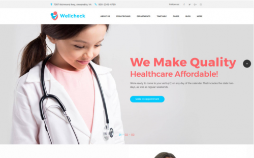 Wellcheck – Pediatric Clinic WordPress Theme wellcheck pediatric clinic wordpress theme