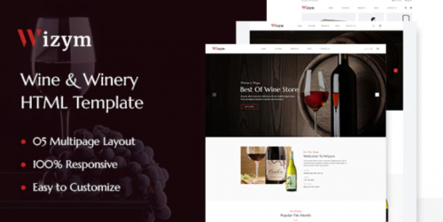 Wizym | Wine & Winery HTML Template wizym wine winery html template