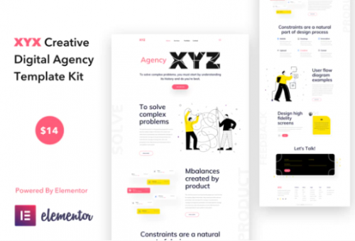 XYZ – Creative Digital Agency Business WordPress Elementor Template Kit xyz creative digital agency business wordpress elementor template kit
