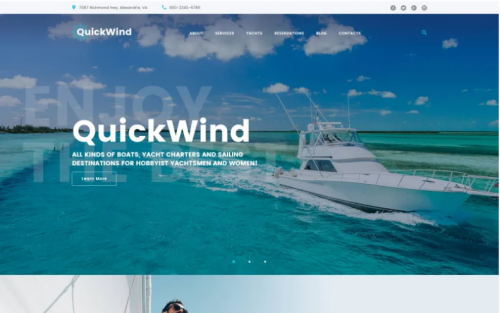 Yachting & Voyage Charter WordPress Theme yachting voyage charter wordpress theme