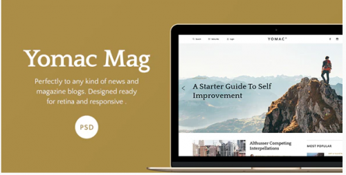 Yomac — Magazine and Blog PSD Template yomac — magazine and blog psd template