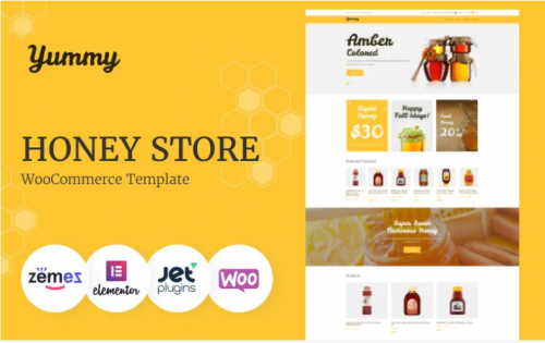 Yummy – Honey Store WooCommerce Theme yummy honey store woocommerce theme