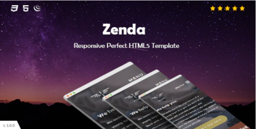 Zenda | Onepage HTML Landing Page Template zenda onepage html landing page template