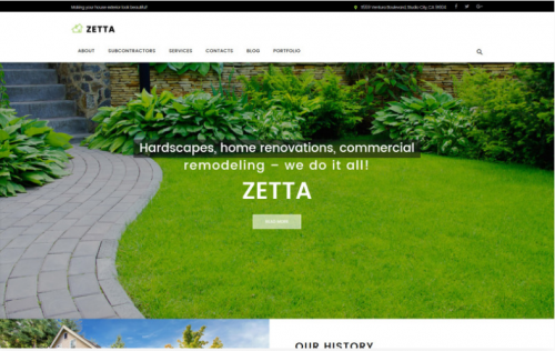 Zetta – Exterior, Garden & Landscape WordPress Theme zetta exterior garden landscape wordpress theme