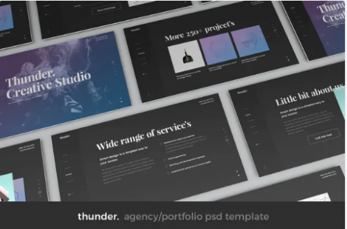 Thunder – Agency Split PSD Template