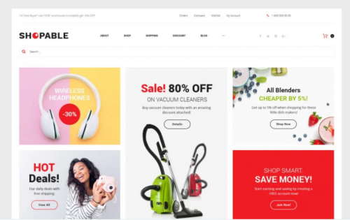 Shopable – Multiconcept Store Responsive WooCommerce Theme