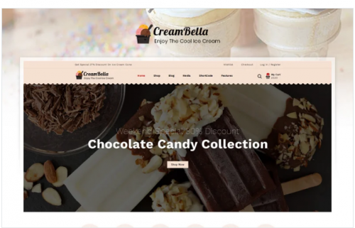 CreamBella IceCream Store WooCommerce Theme