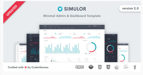Simulor – Minimal Admin & Dashboard Template