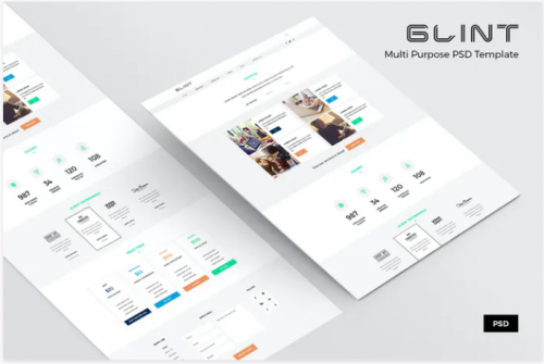 Glint – Business Website PSD Template
