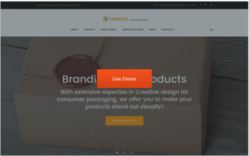 Compact – Packaging Company WordPress Theme