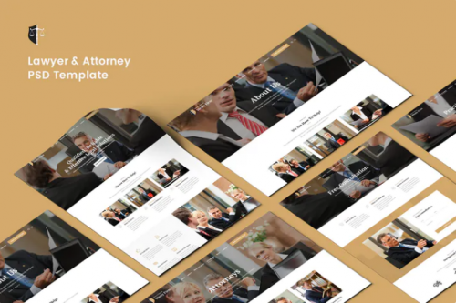 Lawyer & Attorney PSD Template