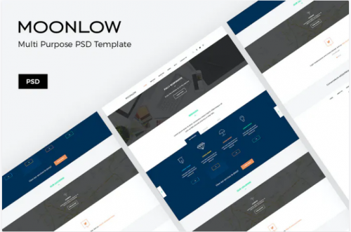 Moonlow – Business Website PSD Template