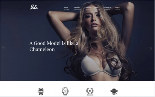 Ida – Model Photo Portfolio WordPress Theme