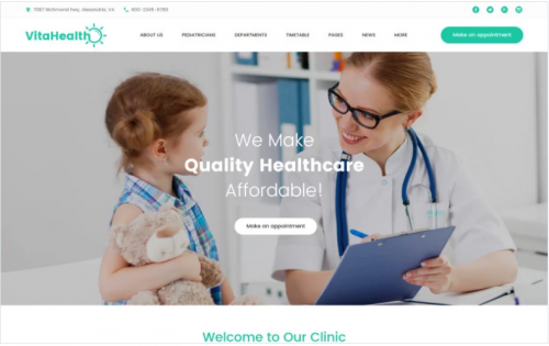 VitaHealth – Pediatric Clinic Responsive Medical WordPress Theme