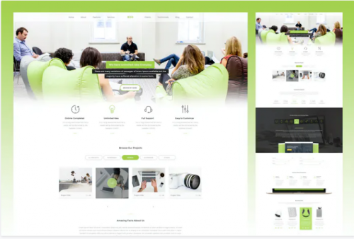 Clean Onepage PSD Template