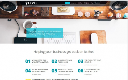 7 Level WordPress Theme