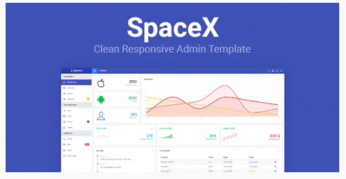 SpaceX – Bootstrap Admin Template
