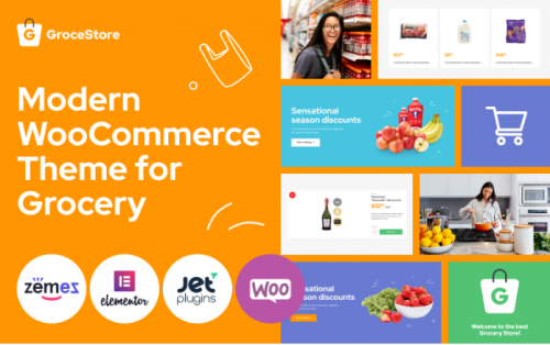 GroceStore – Bright And Attractive Grocery eCommerce Website WooCommerce Theme