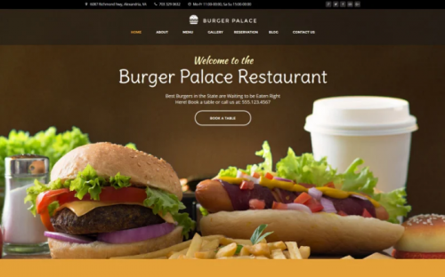 Burger Palace – Fast Food Restaurant WordPress Theme