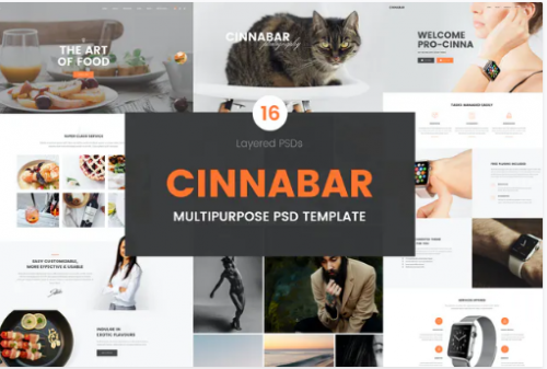 Cinnabar-Multipurpose PSD Template