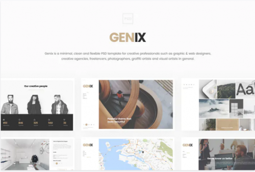Genix – Portfolio PSD Template