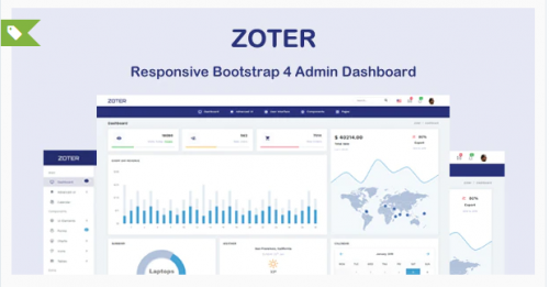 Zoter – Responsive Admin Dashboard Template