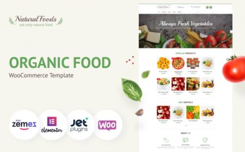 Natural Foods – Organic Food Template for Online Stores WooCommerce Theme