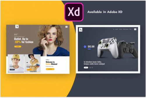 Website Featured Design Concept Adobe XD Template