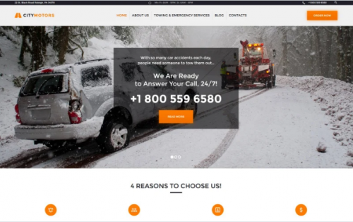 CityMotors – Auto Towing Company WordPress Theme