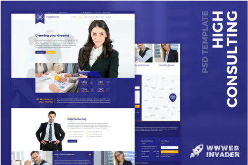 High Consulting – Business & Finance PSD Template