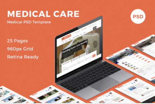 Medical Care – Medical PSD Template