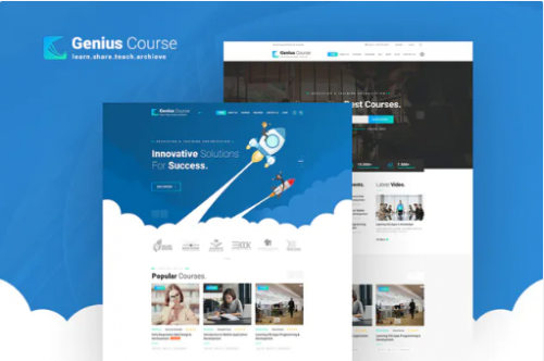 Genius – Learning & Course PSD Template