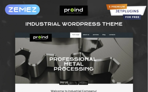 Proind – Industrial Services Multipurpose Modern Elementor WordPress Theme