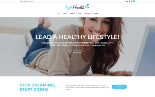 LifeHealth – Healthy Lifestyle Coach Responsive WordPress Theme