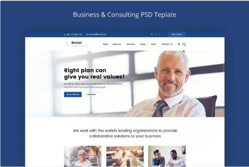 Bonsi – Business & Consulting PSD Template