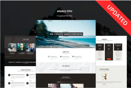 Anaglyph – PSD Template