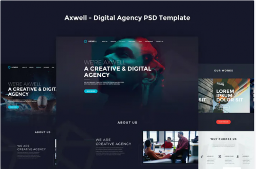 Axwell – Digital Agency PSD Template