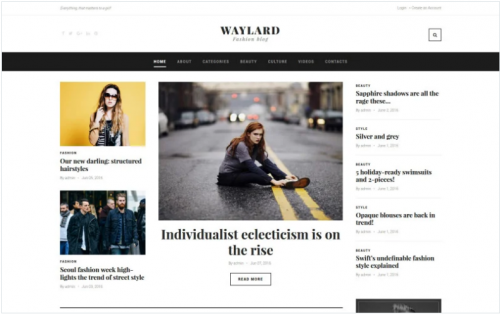 Waylard – Fashion Blog & Magazine WordPress Theme
