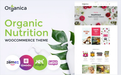 Organica – Organic Food, Cosmetics and Bio Active Nutrition WooCommerce Theme