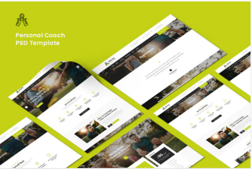 Personal Coach PSD Template