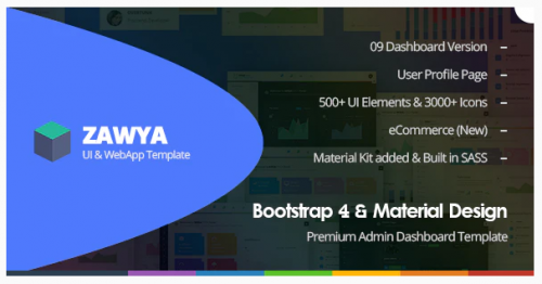 Zawya – Bootstrap 4 & Material Design Premium Admin Dashboard Template