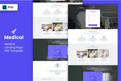 Medical – Landing Page PSD Template-02