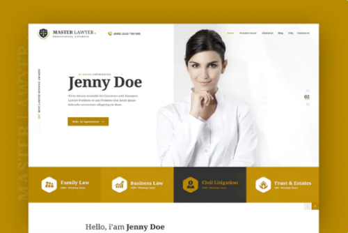 Master Lawyer – PSD Template