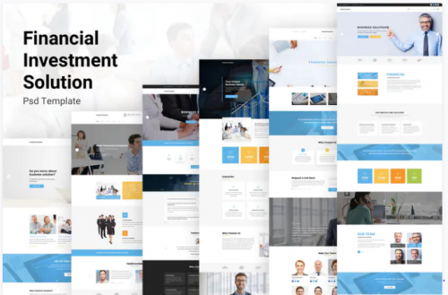 Financial Solutions – Business PSD Template