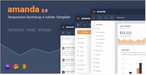 Amanda Responsive Bootstrap 4 Admin Template amanda responsive bootstrap admin template