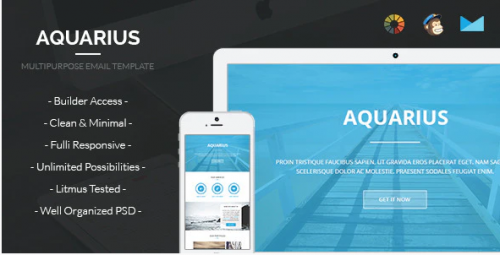Aquarius – Corporate Email Template + Builder Access aquarius corporate email template builder access