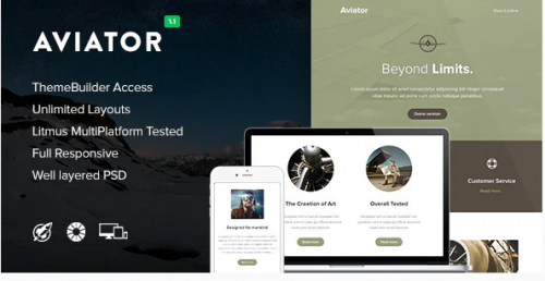 Aviator – Responsive Email + Themebuilder Access aviator responsive email themebuilder access
